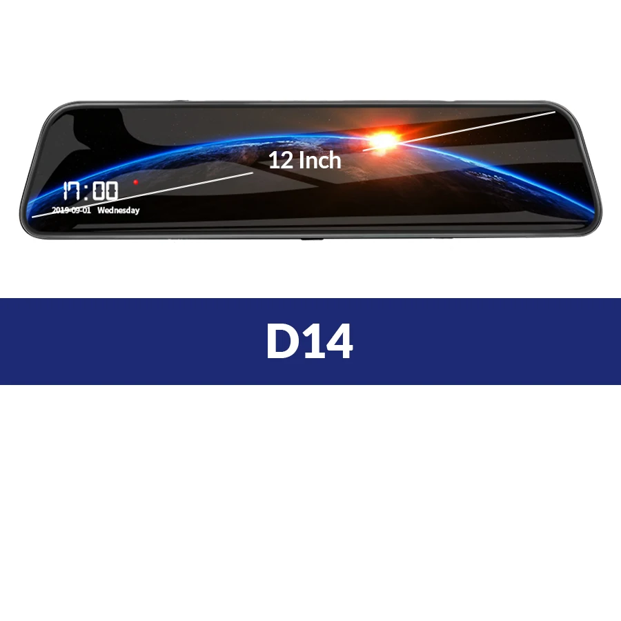 D14 E-ACE 12 дюймов Android 4G DVR Автомобильная камера Android gps навигация автомобильный видеорегистратор с Bluetooth WiFi ADAS Автомобильный регистратор - Название цвета: D14