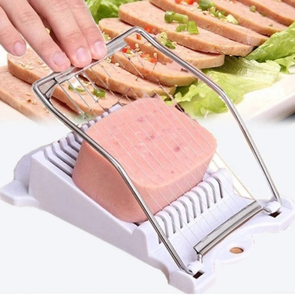 Ham Luncheon Meat Slicer Boiled Egg Fruit Slicer Soft Food Cheese Sushi  Cutter Stainless Steel Canned Meat Cutting Machine - AliExpress