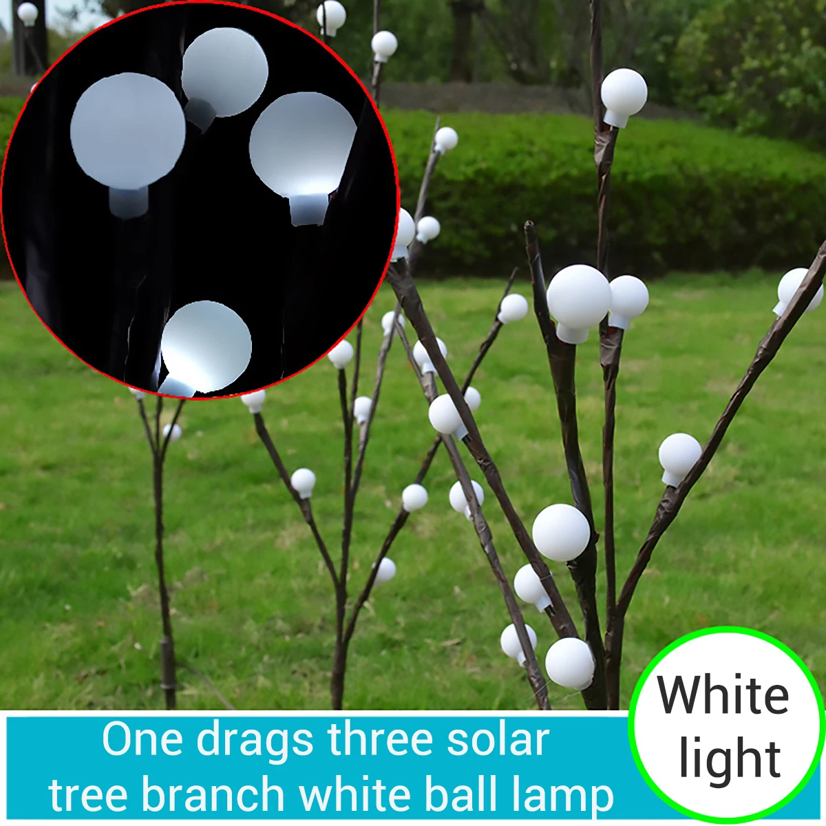 Уличные светодиодные фонари в виде круглых шаров сакуры ветвей листьев 3