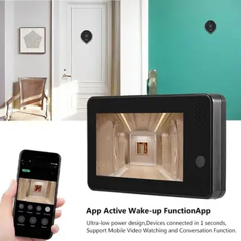 

Intelligent Infrared IR Doorbell Mobile Detection WIFI Remote APP Door Viewer Visual doorbell Home Security Accessories hot sale