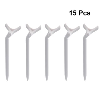 

15-Piece Useful Reusable Flexible Practical Durable Golf Curved Tees Practice Accessory