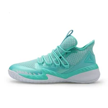 Пик ботильоны стиль культура Баскетбольная обувь для мужчин дышащие Средний верх Резиновая кожа кроссовки