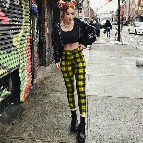 여성용 격자 무늬 바지 슬림 펜슬 하이 웨이스트 레깅스, 섹시한 스키니 슬림 스트레치 바지, 스웨트 팬츠, 줄무늬 하의 2021, 패션 2