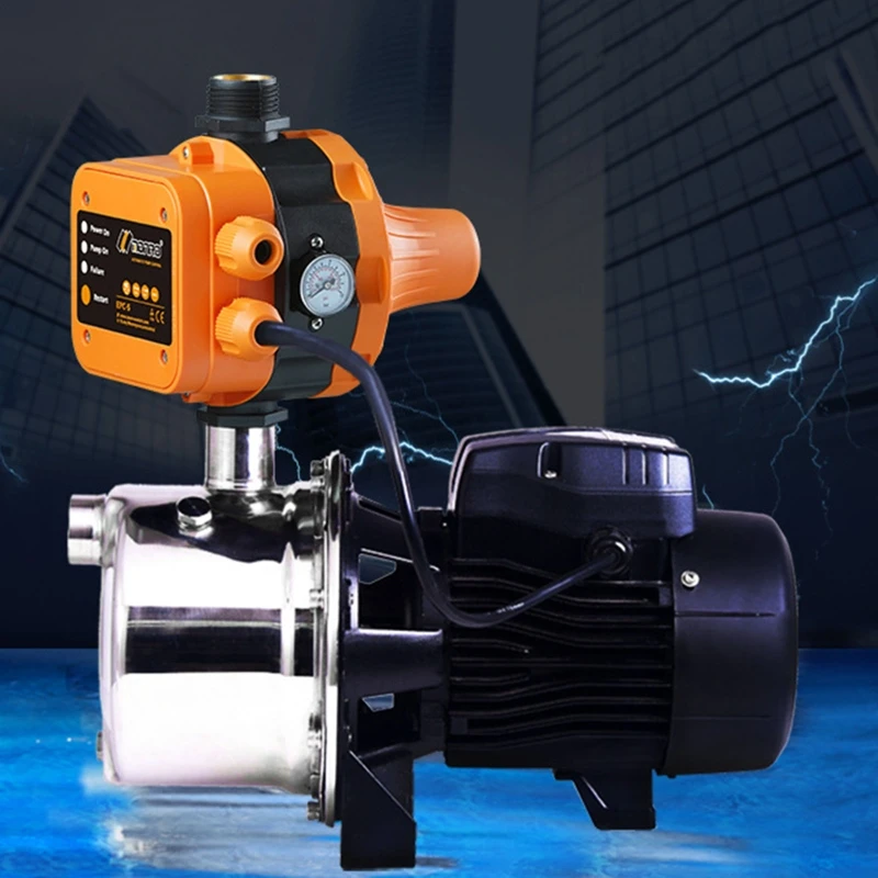 10A 220V-240VAC IP65 Waterproof Adjustable Water Pump Pressure Controller Automatic Electronic Pressure Switch with Press Gauge