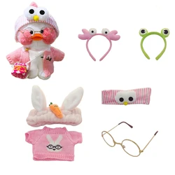 Lalafanfan pato de peluche de 30cm para niña, juguete de felpa suave, colocación de ropa, accesorios de ropa Kawaii, ropa desmontable
