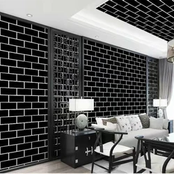 PVC Brick Pattern Self-adhesive Wallpaper Store Waterproof Wall Stickers Restaurant Bar Background Wall Decoration Renovation