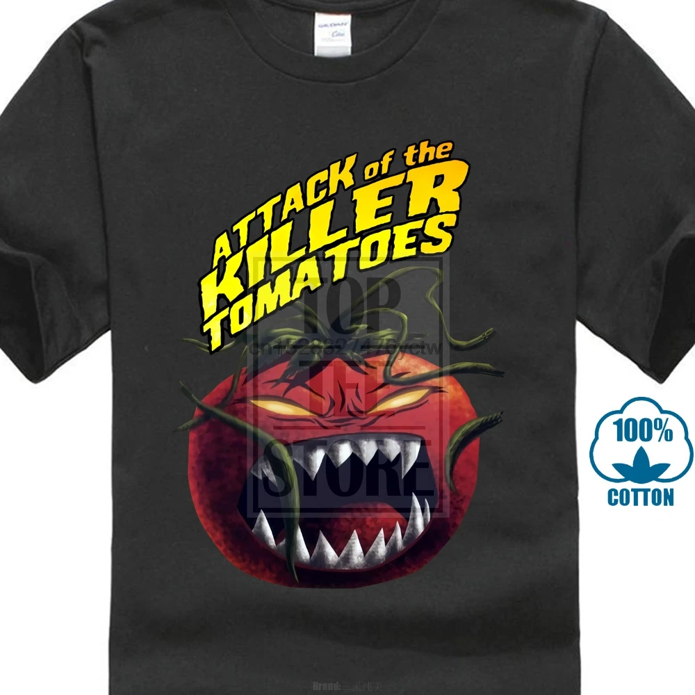 Футболка с надписью Attack Of The Killer Tomatoes Movie Homme модная футболка в стиле Харадзюку