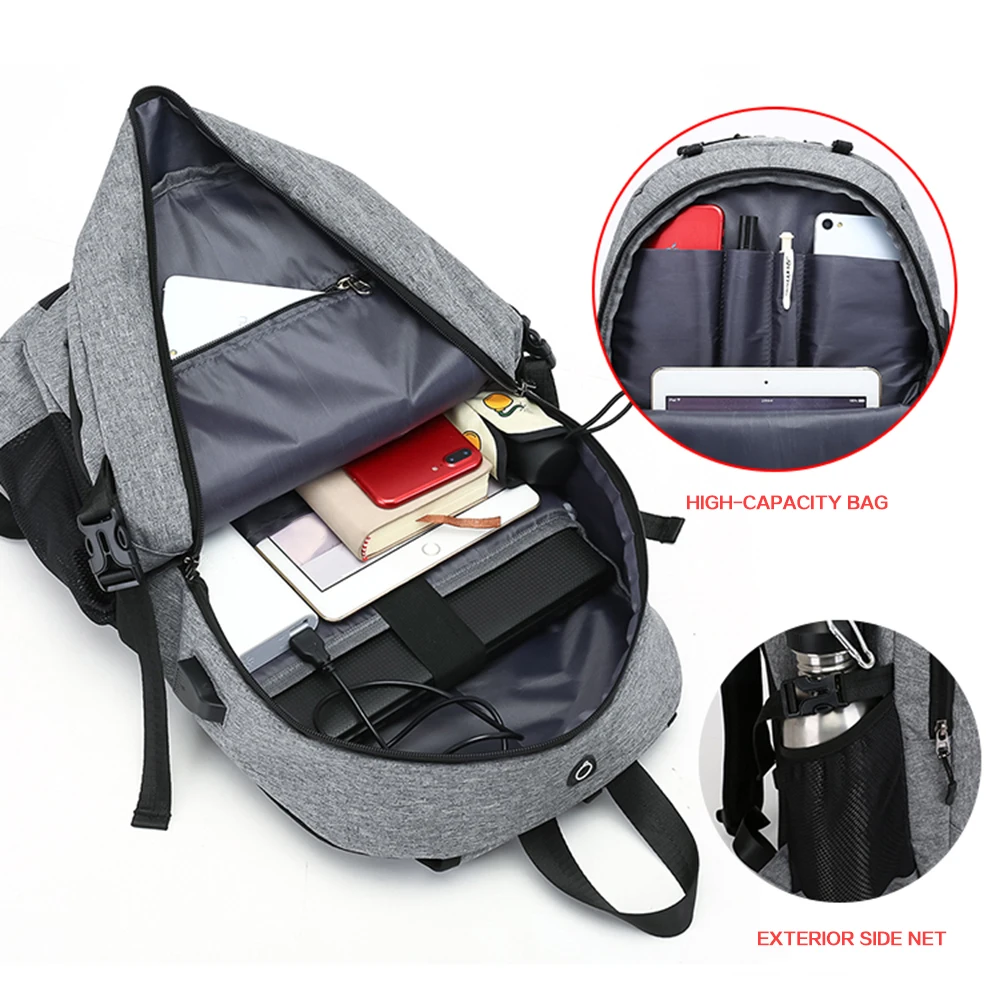 Outdoor Sports Backpack Basketball Carry Bag USB Charging Design Laptop Cellphone Soccer Leisure Bag School Backpack