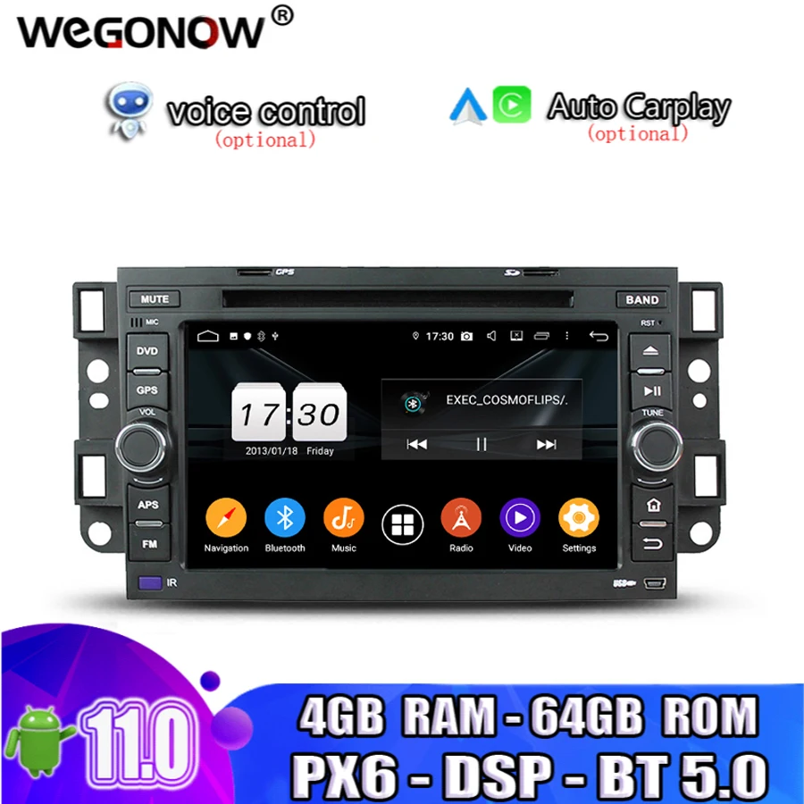 Автомобильный DVD-плеер PX6 DSP Android 11 0 64 Гб 4G Wifi LTE Bluetooth5.0 RDS радио GPS карта для Chevrolet Epica