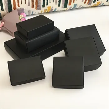 

Black Paper Gift Box Package mysterious Candy Favors display Packaging Box jewelry Storage Case cardboard Boxes