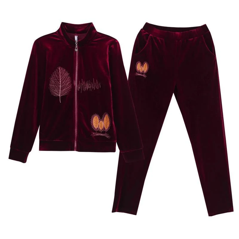 

Velvet Tracksuit Women 3 Piece Set Autumn Winter Clothes 2023 Jacket Short Sleeve T-shirt Pants Jogging Suit Velour Women's Sets