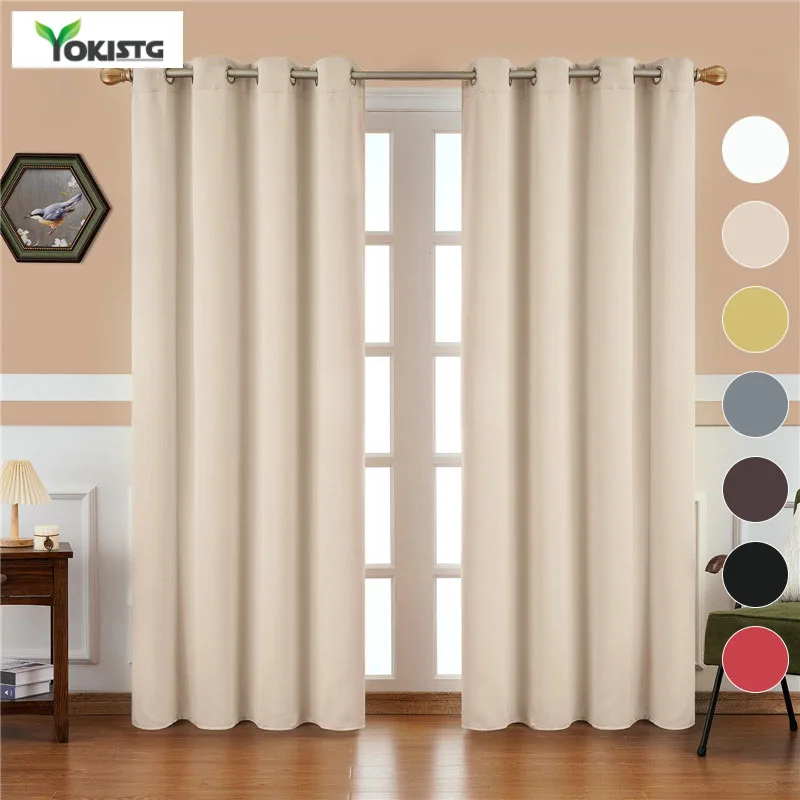 Blackout Curtains for Bedroom Living Room Window Treatment Blinds Modern Thermal Insulated Finished Drape Grey | Дом и сад