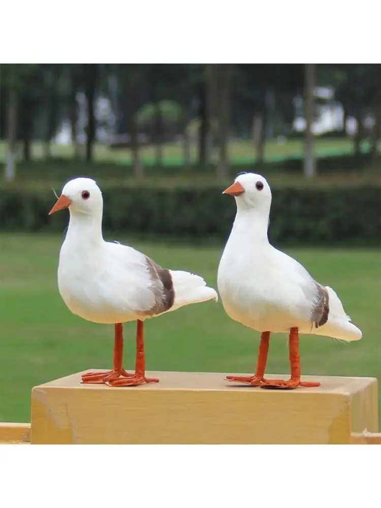 

Simulation Seagull Home Garden Decoration Artificial Feathered Handmade Crafts X4YE