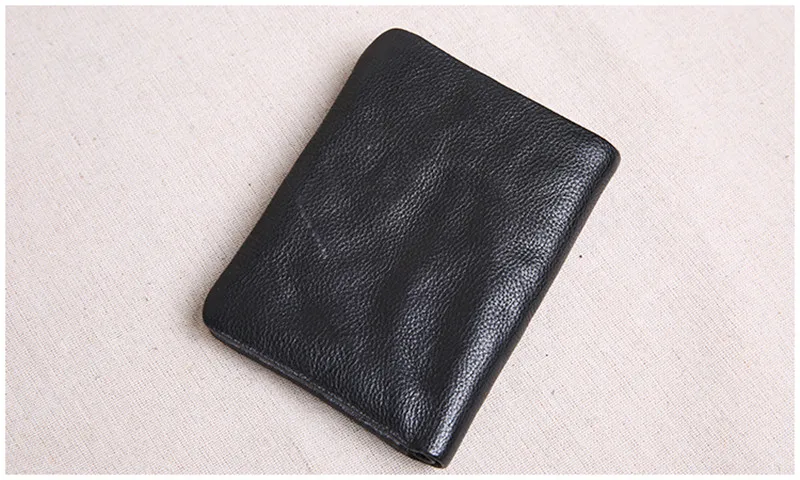 PNDME designer luxury genuine leather men women's wallet handmade soft first layer cowhide youth simple black short small purse