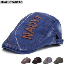 SHALUOTAOTAO, весенне-осенние модные хлопковые береты для мужчин и женщин, с вышитыми буквами, шапка для отдыха, регулируемый размер, Ретро стиль, бейсболка