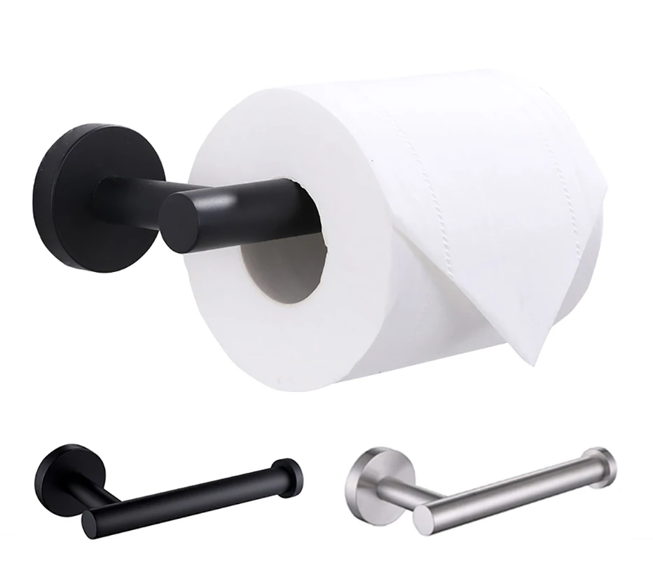 Держатель для туалетной бумаги матовый черный держатель для туалетной бумаги для ванной комнаты бумажное кольцо для полотенец аксессуары для ванной комнаты