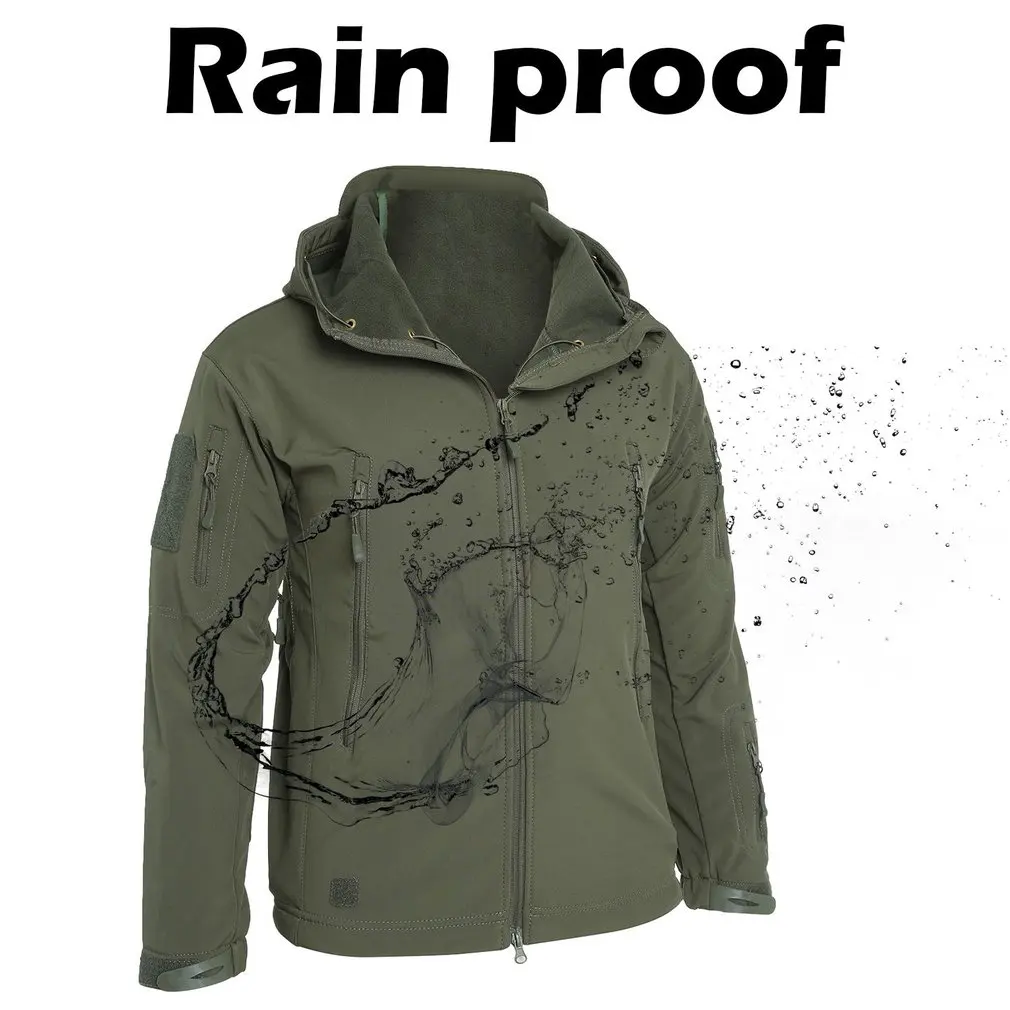 Hot sale Outdoor Soft Shell Fleece Men And Women Windproof Waterproof Breathable Warm Three-In-One Coat Shark Leather Jacket