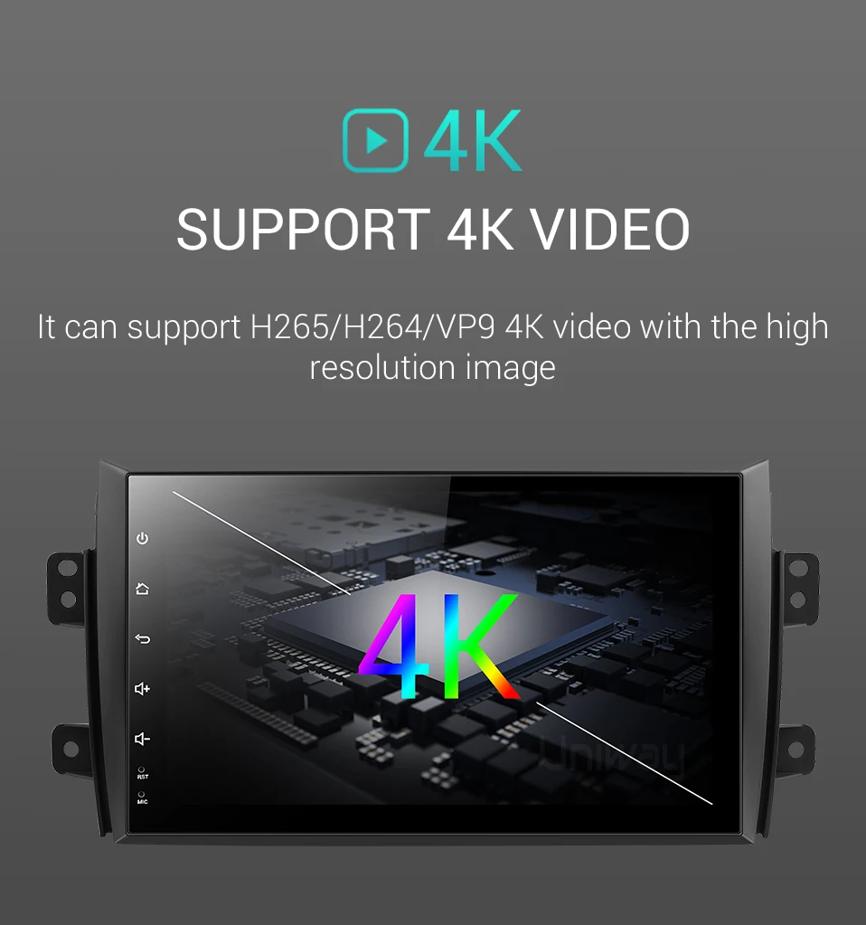 Uniway PX6 Android 9.0car dvd для Suzuki SX4 2006 2007 2008 2009 2010 2011 2012 2013 автомобиль радио gps навигации автомобиля радио плеер