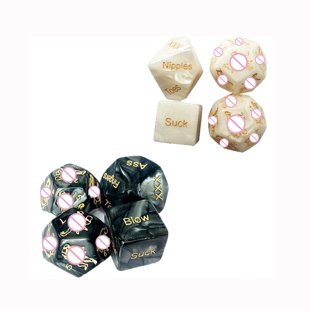 Gratuit Images 4pcs Set Bdsm Sex Dice Marble Carving Fun Adult Acrylic Humour le plus cool par