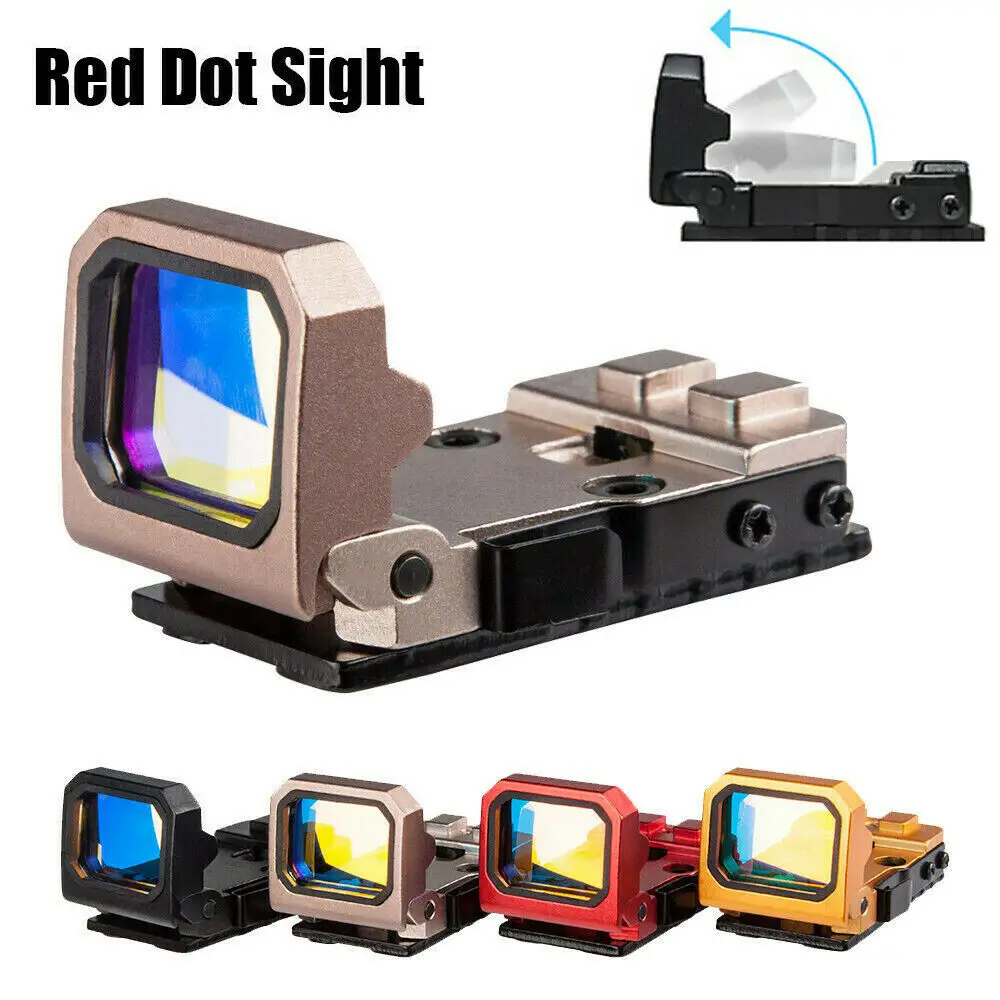 

1pcs Tactical Flip Up Red Dot Sight RMR Scope Mini Airsoft Hunting Holographic Sight Glock Pistol 1913 Mount Rifle Scopes Outdoo