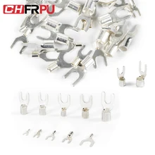 UT OT-horquilla de anillo no aislada, Terminal tipo U, terminales de latón chapados en estaño, Kit surtido, conector de Cable Crimp
