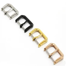 Часы из нержавеющей стали с застежкой-пряжкой, полированные, серебристые, розовые, золотистые, черные, для кожаных часов, 18 мм, 20 мм, 22 мм Часы из нержавеющей стали с застежкой-пряжкой, полированные, серебристые, розовые, золотистые, черные, для кожаных часов, 18 мм, 20 мм, 22 мм
