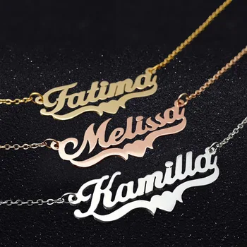

Personalized 925 Sterling Silver Name Necklace,Custom Jewelry Gift,Personalized Letter Necklace Pendant NameplateGift Jewelry