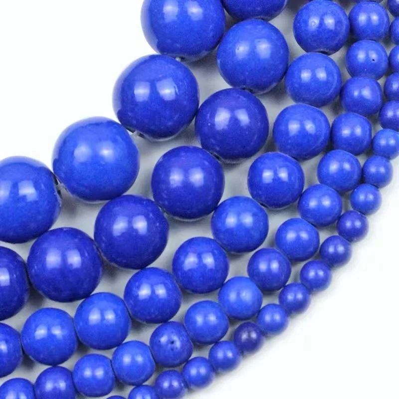 

Fashion Lapis Lazuli Stone Loose Round Beads 2/3/4/6/8/10/12mm for DIY Jewelry Making Accessories Bracelet Necklace Gift