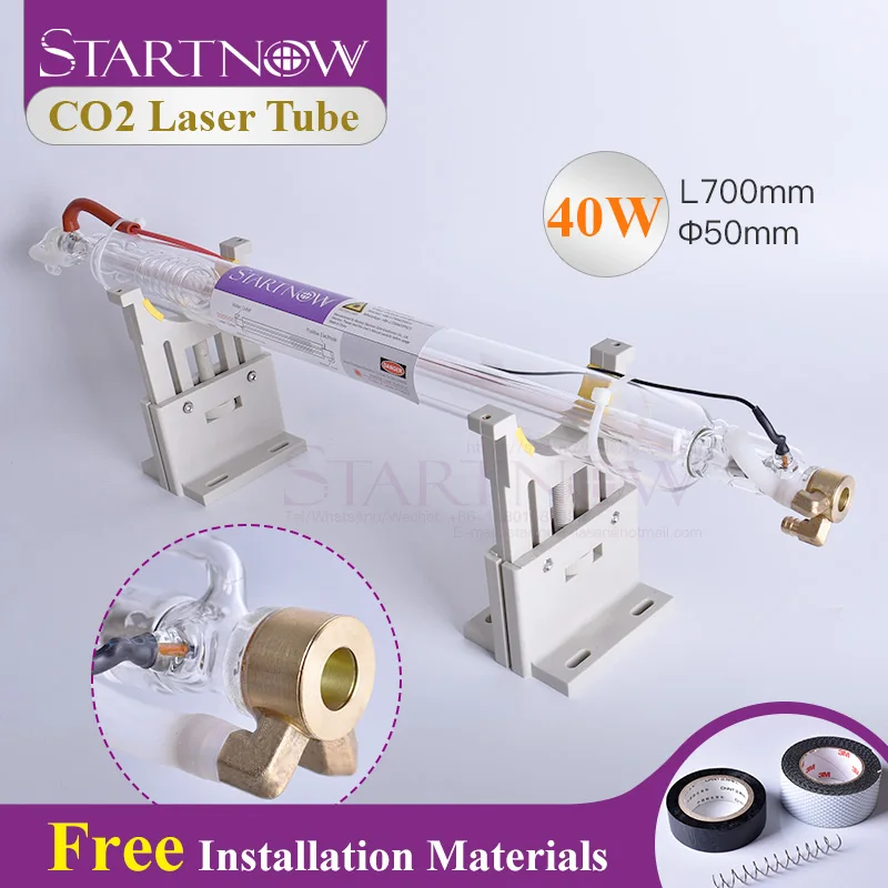 Startnow CO2 Laser Tube 40W 700mm Glass Laser Lamp For CO2 Laser Engraving Machine Pipe Carving Cutting Marking Spare Parts Startnow CO2 Laser Tube 40W 700mm Glass Laser Lamp For CO2 Laser Engraving Machine Pipe Carving Cutting Marking Spare Parts