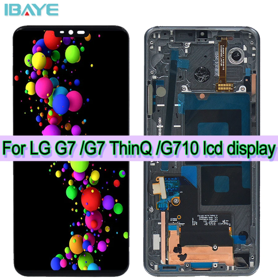 

New 6.1 '' LCD For LG G7 LCD G710 G710EM G710PM G710VMP LCD Display Touch Screen Digitizer Frame For LG g7 thinQ LCD