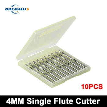 

Drill Bit 4MM 10Pcs Single Flute Spiral End Mill Router Bit One Flute Spiral End Mills For Spindle Motor Machine And Engraver