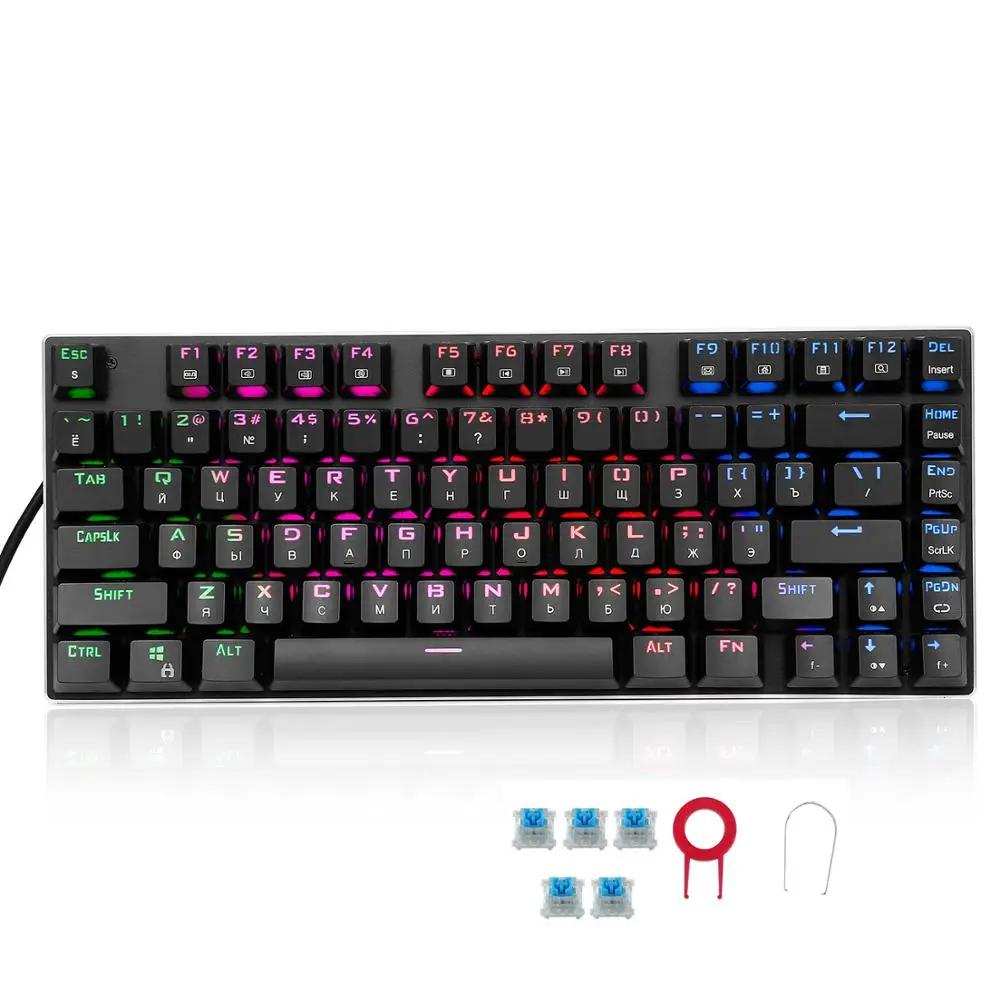 Механическая клавиатура Z88 TKL с русской раскладкой переключатель Outemu RGB
