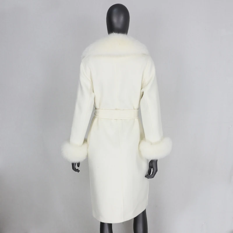 H41855ef2a06d4ee6a6b6605166f4cf16w 2021X-Long Natural Mongolia Sheep Real Fur Coat Autumn Winter Jacket Women Double Breasted Belt Wool Blends Overcoat Streetwea