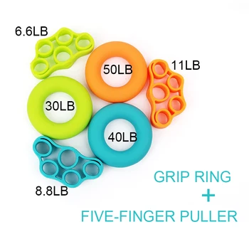 

Silicone Hand Gripper Grip Ring Hand Resistance Band Finger Stretcher-Exercise Forearm Wrist Training Carpal Expander