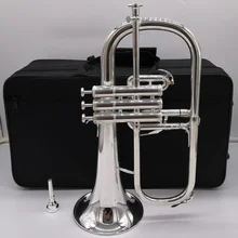 Музыка Fancier клуб профессиональный Япония flugelhorn 631GS посеребренный с чехол для профессиональных flugelhorn s Bb желтый Латунный Колокольчик