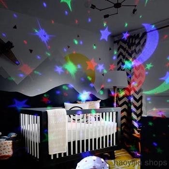

New romantic rotating LED USB battery table lamp baby sleeping flying saucer shape music starry minions projection night light