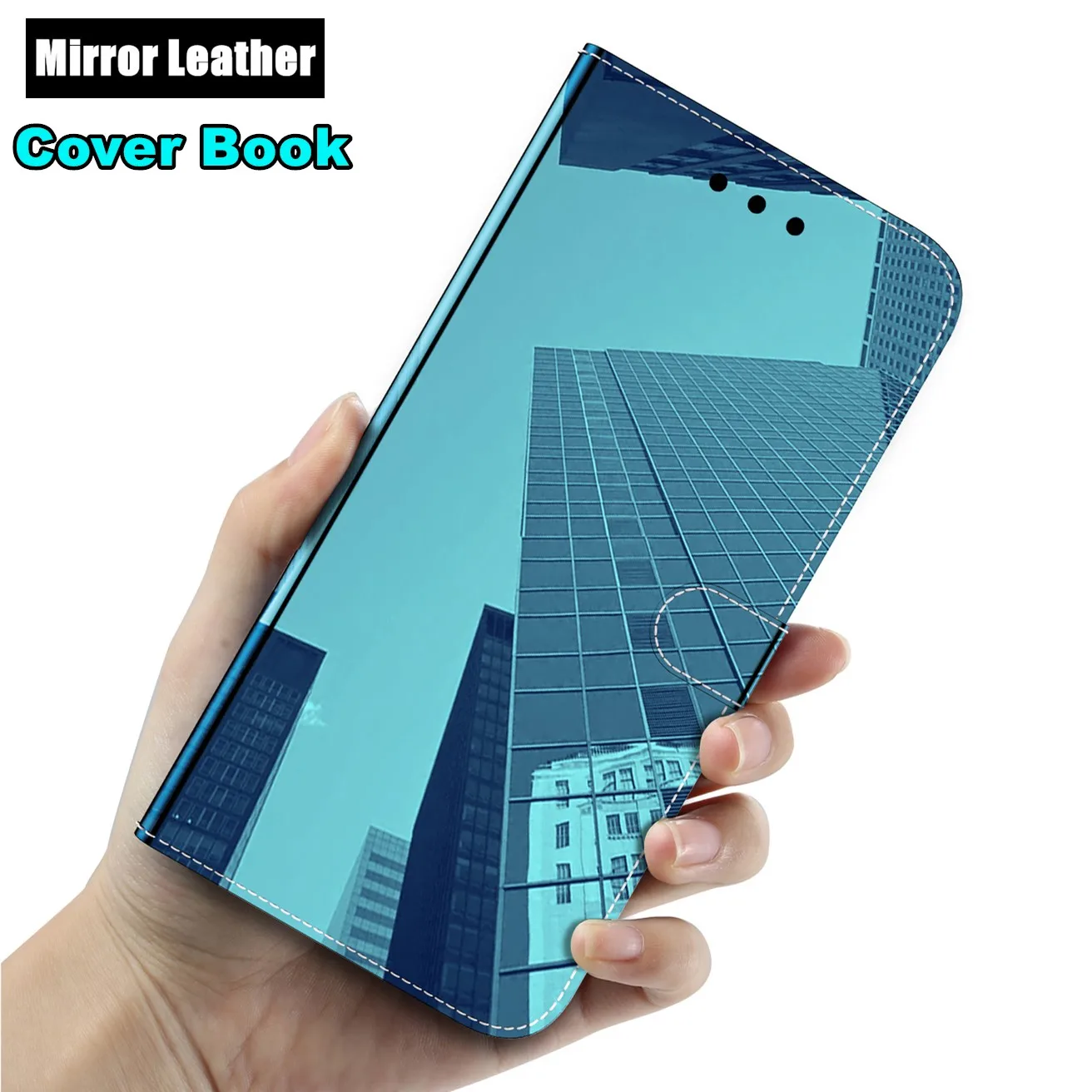 Прозрачный кожаный чехол для mi rror для Red mi Note 7, 8 T, 8 Pro, 8A, 7A, чехол-книжка для Xiaomi mi, A3, 9 T, Note 10, Pro, Funda