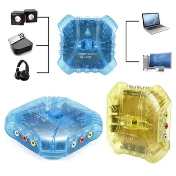 

3 Way in 1 Selector AV Adapter 3 Way Audio Video Coupler Switch Splitter Cable Switcher Converter Box