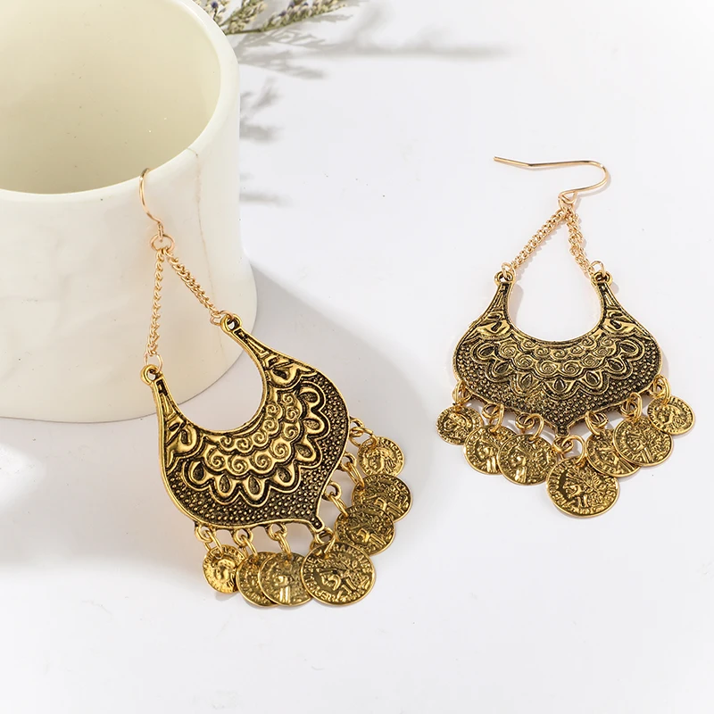 HuaTang-Vintage-Antique-Gold-Coins-Dangle-Earrings-for-Women-Ethnic-Style-Pendant-Earring-Long-Earrings-Oorbellen (1)