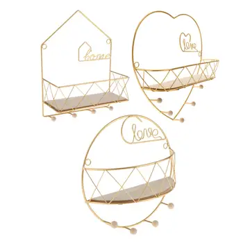 

Iron Wall Floating Shelves Rustic Wooden for Bathroom Living Room Bedroom Home