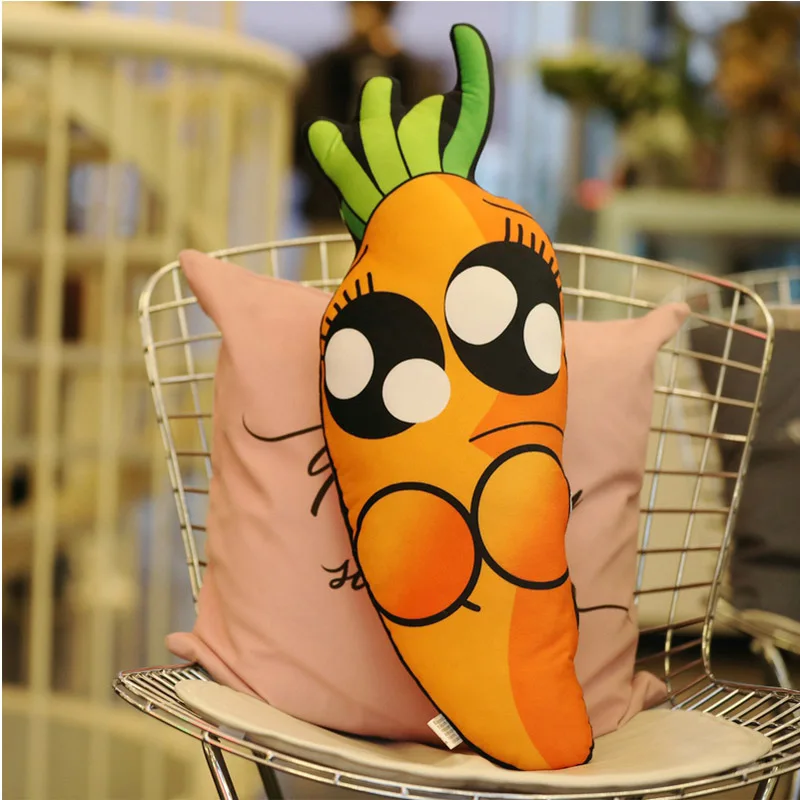 3D Magic Kawaii Cute Stuffed Funny Carrot Toys Cartoon Plush Plant Soft Carrot Pillow Kids Baby Toys For Children Birthday Gift - Цвет: cry