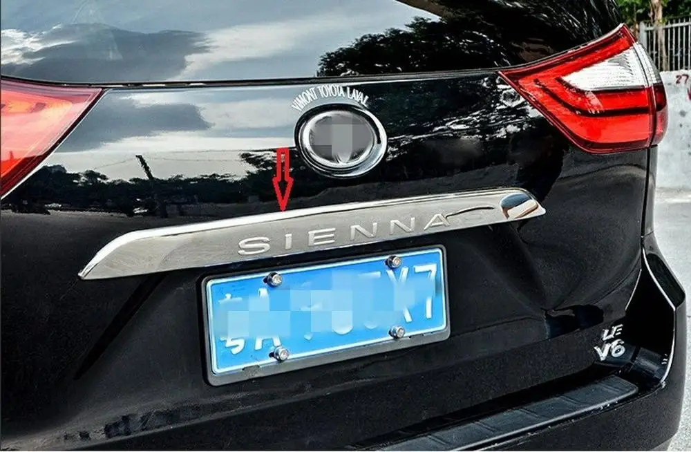 

Chrome Rear Trunk Cover Tail Door Moulding Lid Trim for Toyota Sienna 2011-2019