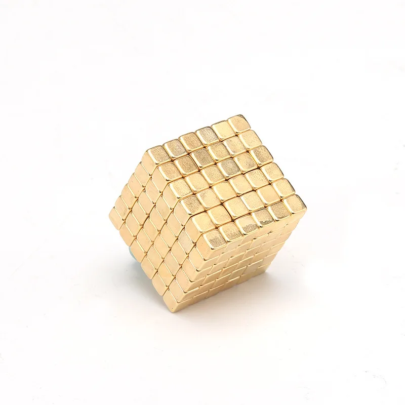 5mm216 квадратный Золотой buckybball Волшебный Магнит Гибкие Магнитные шарики для взрослых релаксационная детская развивающая игрушка