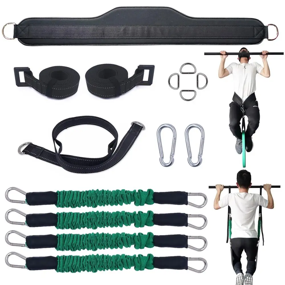 

Multifunction Pull Up Assistance Band with Heavy Duty Weight Lifting Dip Belt for Home Gym Chin-up Workout Squat Muscle Training