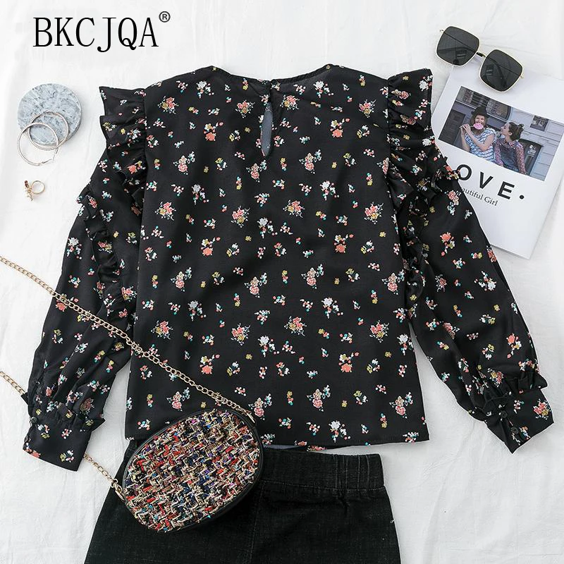

Vintage Floral Print Women Blouse Shirt Autumn Winter Long Sleeve Bohemian Female Top Shirt Casual Party Wear Ladies Top