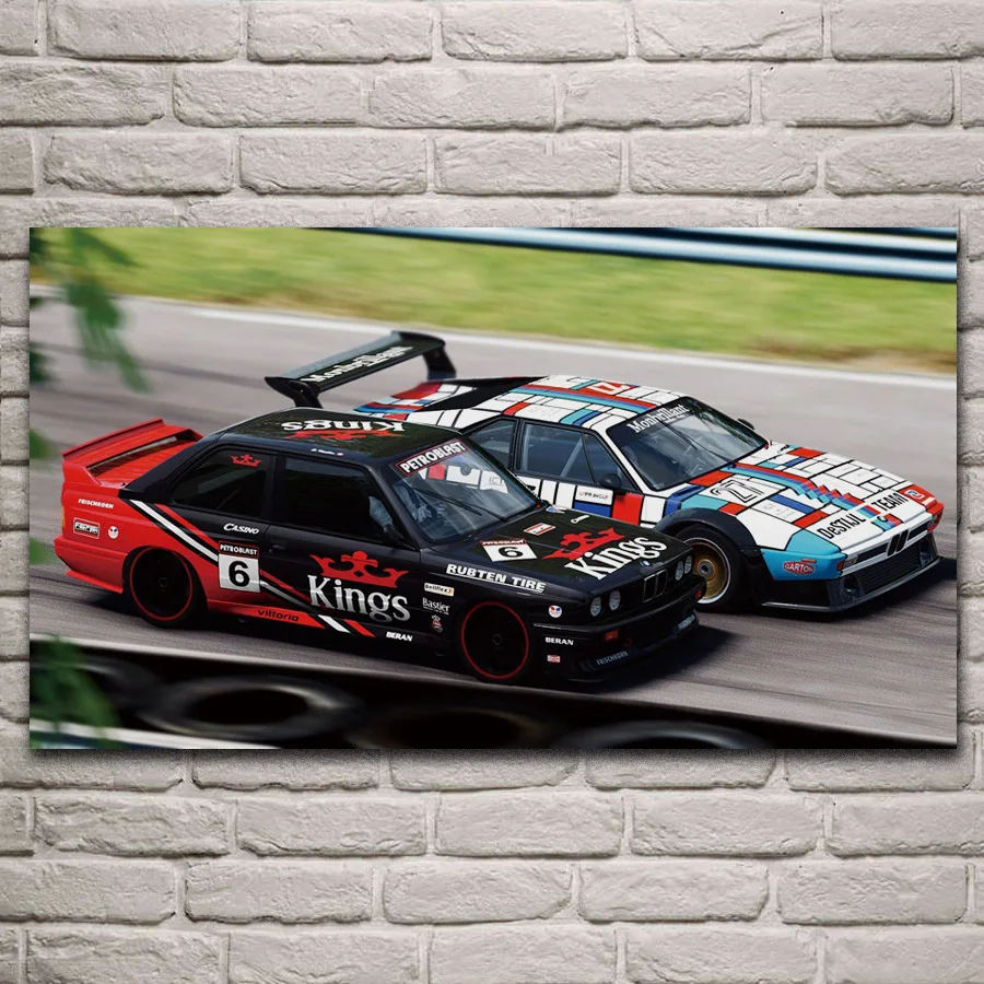 E30 M1 Racing Car Vehicle Artwork Living Room Decoration Home Art