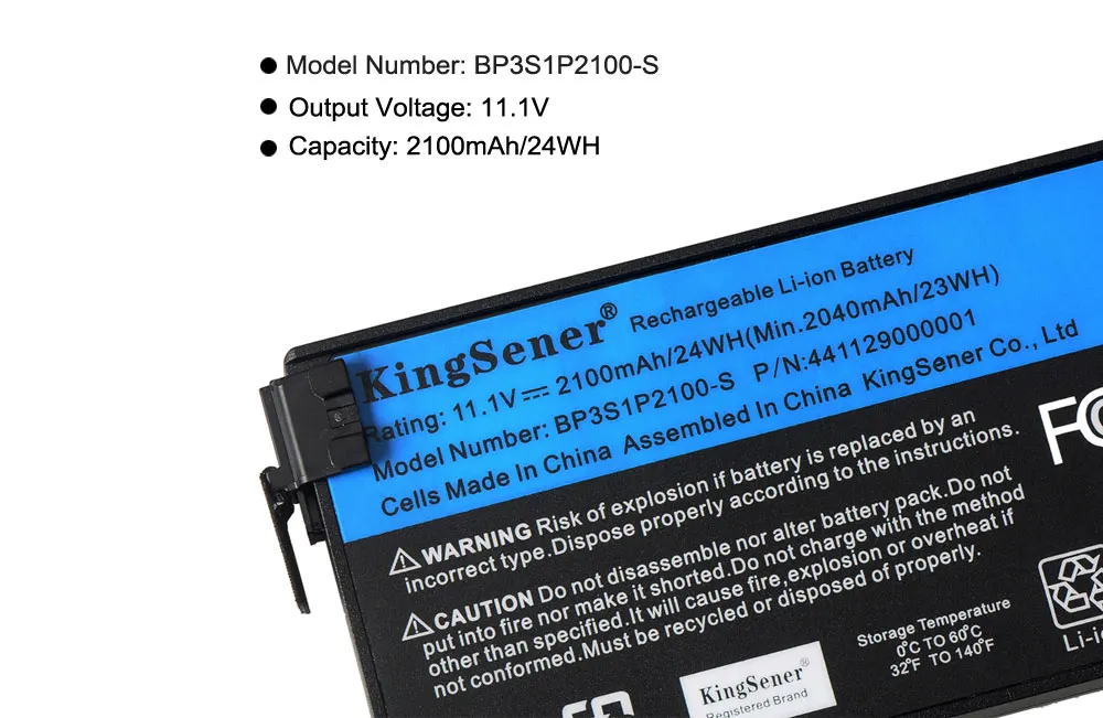 Новый аккумулятор KingSener для смартфона Getac V110 Rugged Notebook BP3S1P2100 441129000001 11 1 V 2100mAh/24WH|getac