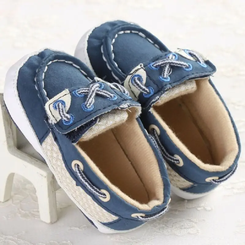 

2019 Toddler Baby Boys Crib Shoes Soft Sole Shoes First Walkers Casual Canvas Shoes