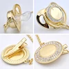 Pacifier Crown Luxury Gold Pacifier Clips Bling For Newborn Babies Alphabet Infant Pacifier Letter Unique Baby Shower chupetes 3