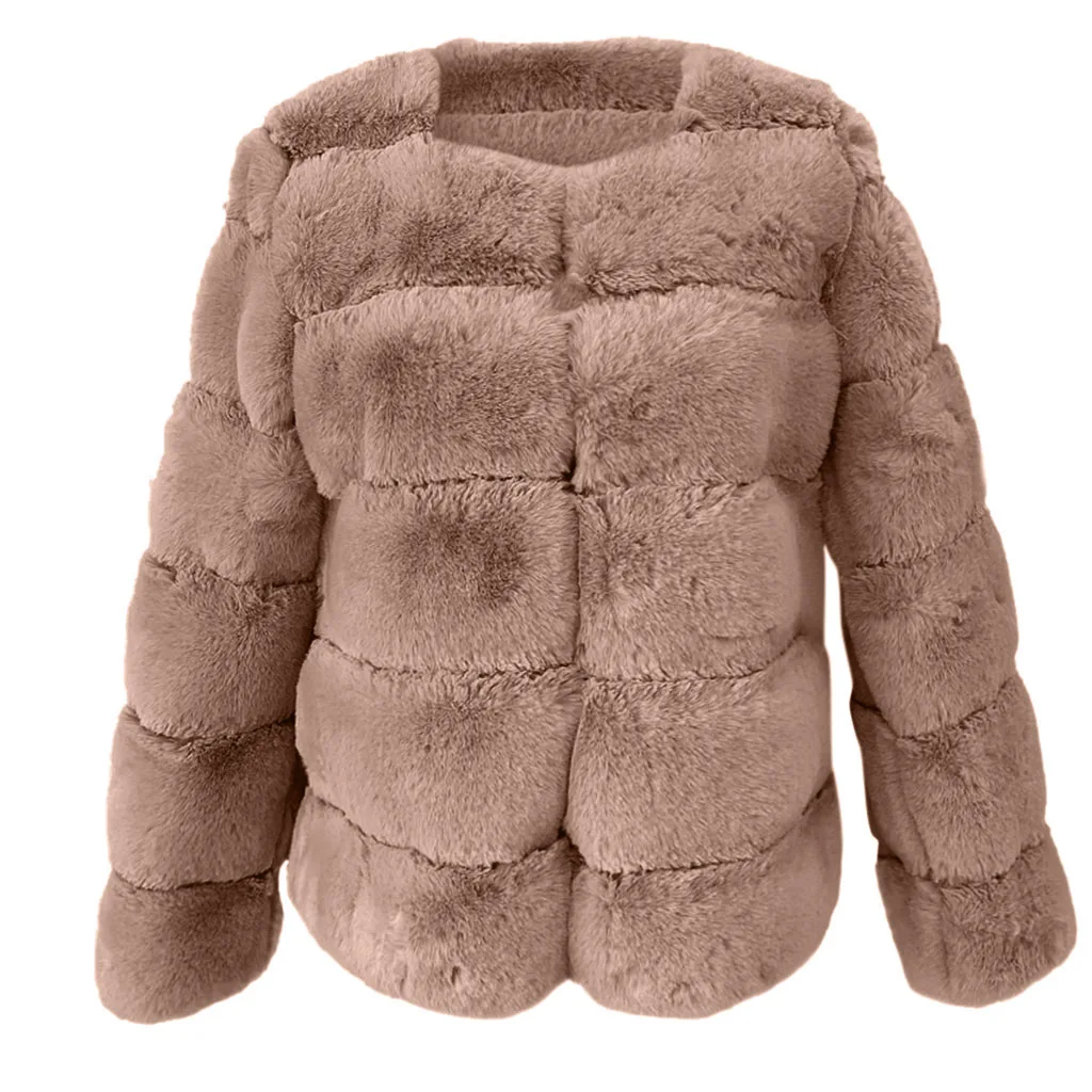 Модное женское пальто размера плюс с искусственным мехом, теплая женская зимняя стеганая куртка, утепленное пальто, ветрозащитное Женское пальто - Цвет: khaki